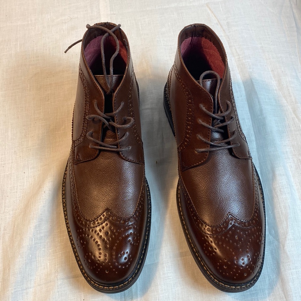 BONAFINI men brown shoes size 10 new